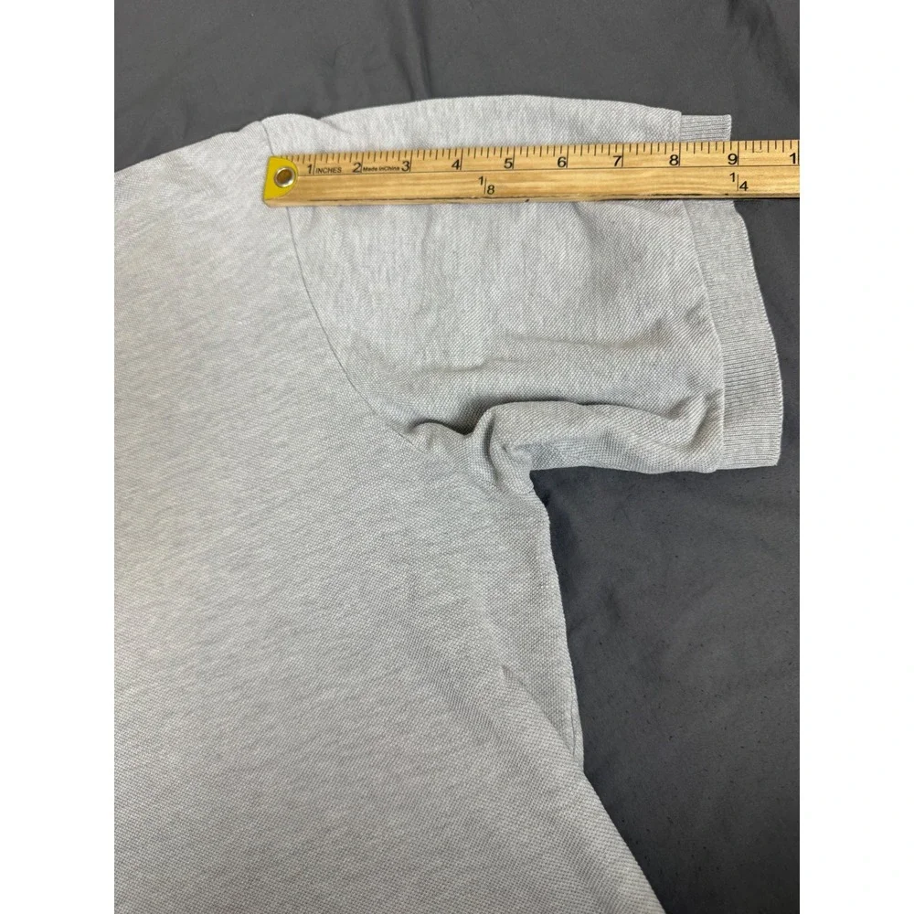 Vintage Polo Ralph Lauren Mens XL Gray Short Sleeve Pique Polo Shirt Made in USA